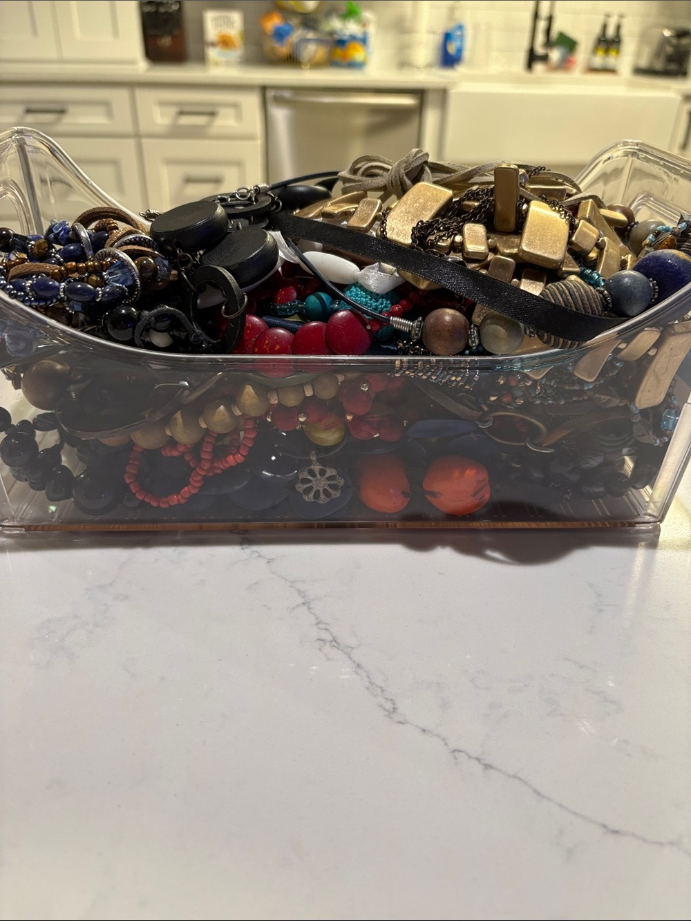 Mixed Costume Jewelry Lot - Statement necklaces only. All wearable.